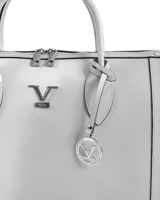 V Italia Womens Handbag Grey V014-S SAFFIANO GRIGIO - Which Mark