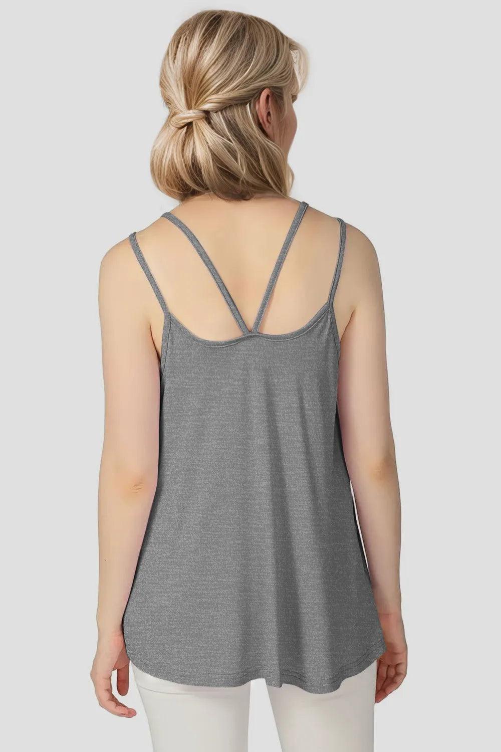 Basic Bae Bamboo Scoop Neck Double Spaghetti Straps Cami - Which Mark