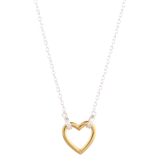 18K Gold Plated Heart Pendant Necklace - Which Mark