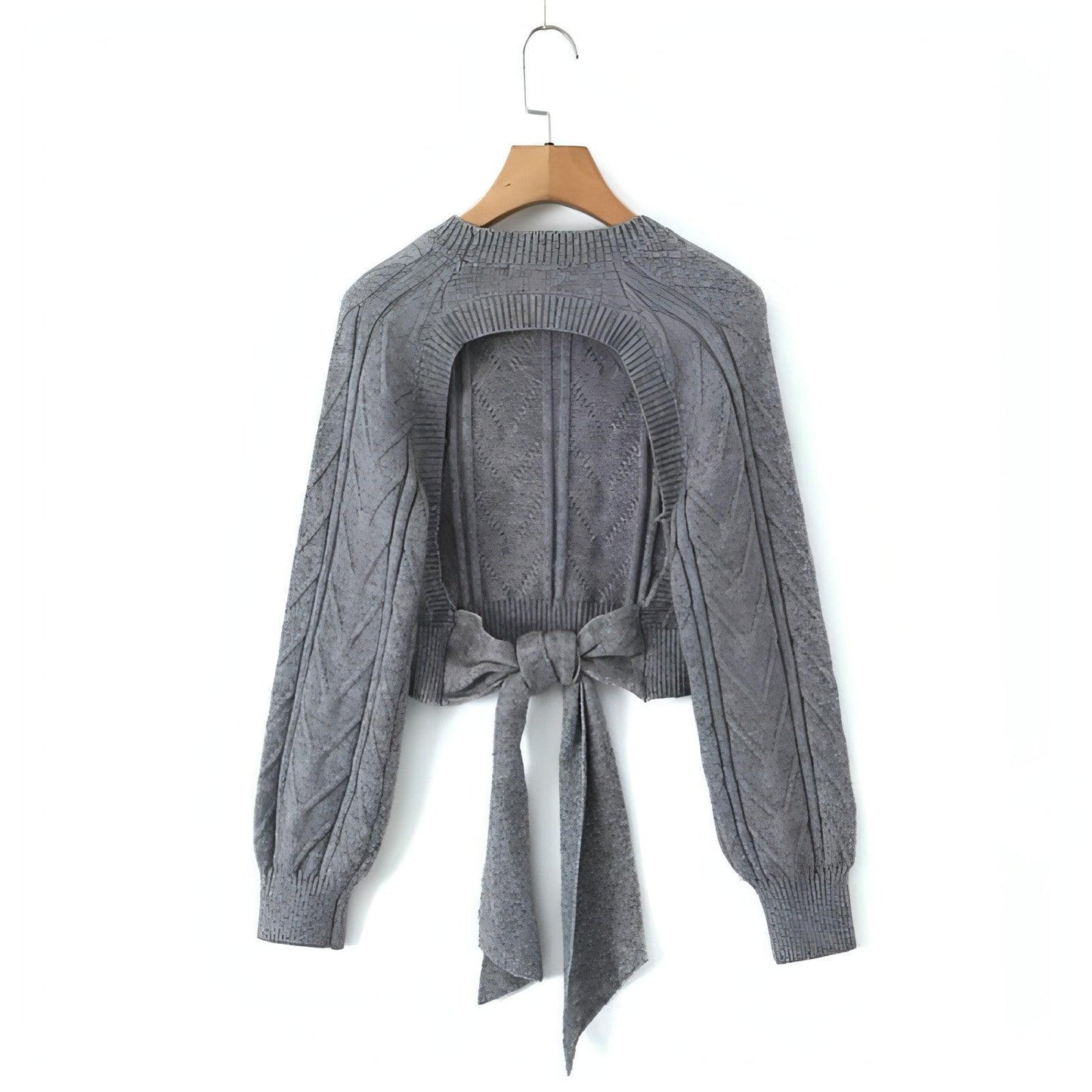A.1 Short Backless Knitted Sweater Women - Which Mark