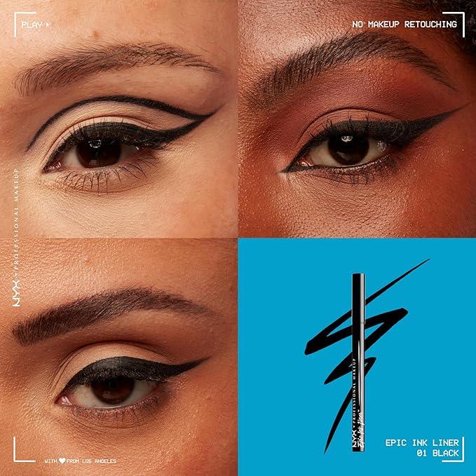 NYX PROFESSIONAL MAKEUP, Epic Ink Liner, Liquid Eyeliner, Waterproof, Matte finish - BLACK - Which Mark