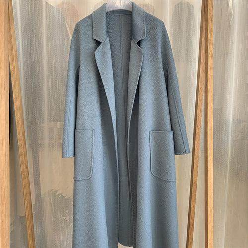 Water Ripple Cashmere Women's Long Reversible Coat – Luxury & - Which Mark