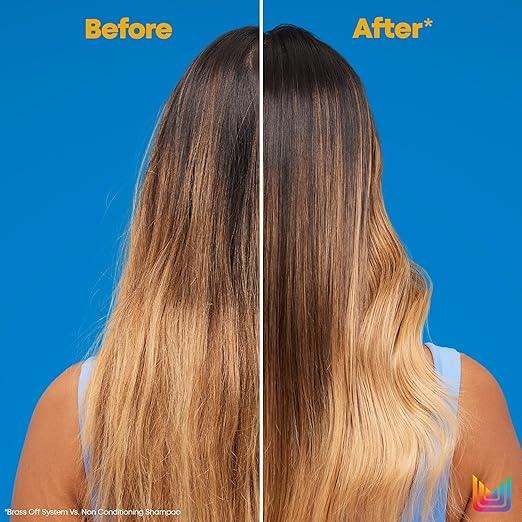 Matrix Brass Off Blue Shampoo, Refreshes Neutralizes Tones, Color Depositing, For Brassy Color Treated Hair, Salon, Packaging May Vary - Which Mark