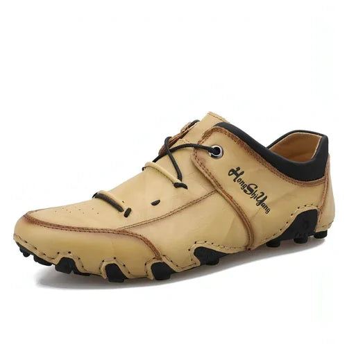 Spring New Men's Large Size Casual Leather Shoes Trend Hand-sewn - Which Mark
