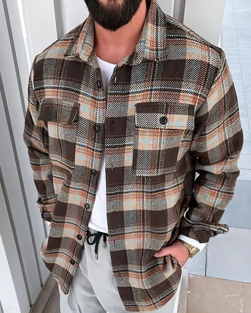 Youth Lapels Fashion Printed Jacket Men - Which Mark