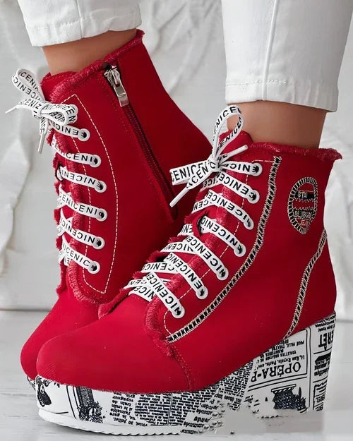 European And American Women's Clothing Colorful Rose Sneaker - Which Mark