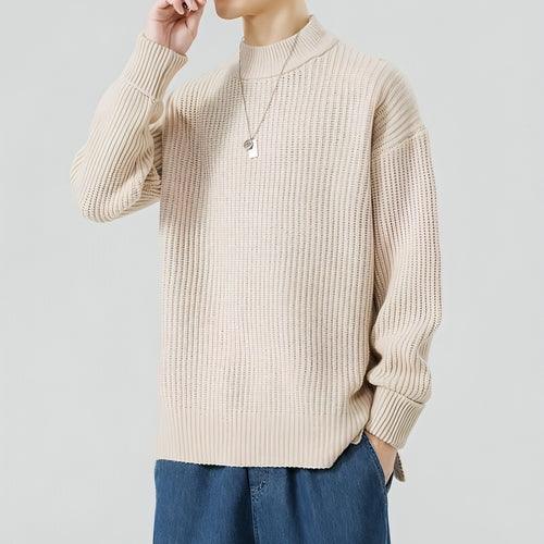 Half High Necked Sweater For Men's Casual Knitwear Outerwear - Which Mark