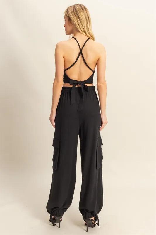 HYFVE Crop Top and Cargo Pants Set - Which Mark