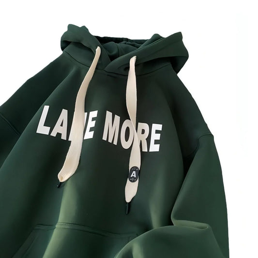 American-style Heavy Hooded Sweater Men's Fleece-lined Thickened - Which Mark