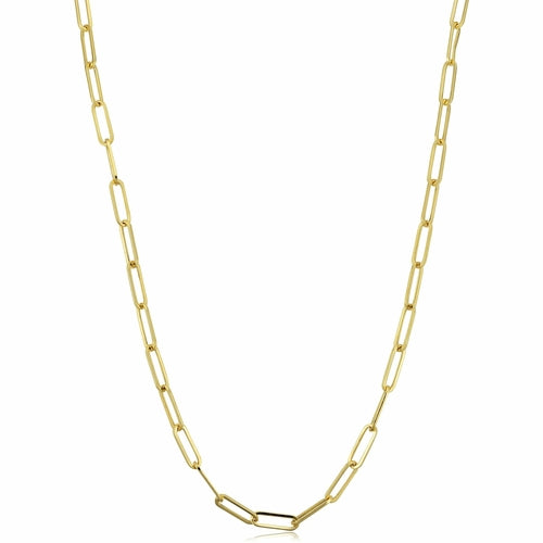 Italian Sterling Silver 18K Gold Plated Choice of Length Paper Clip - Which Mark