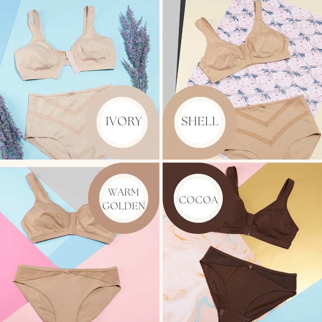 Cocoa - Full Cup Front Closure Silk & Organic Cotton Wireless Bra - Which Mark