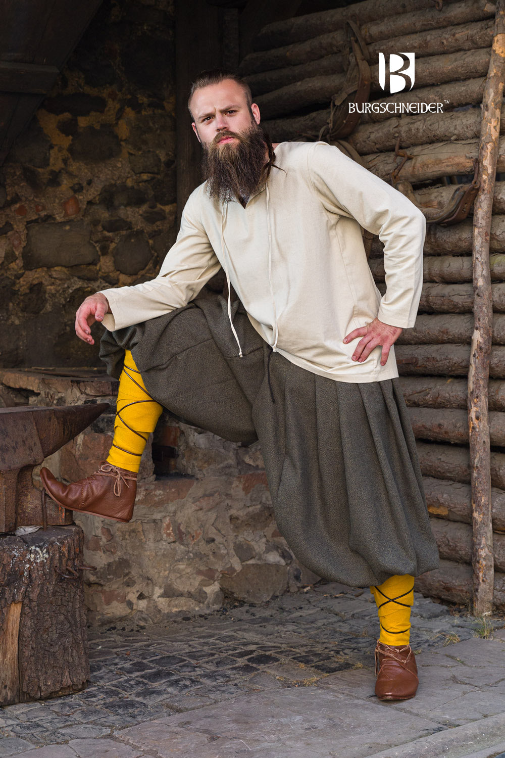Rus Pants Borys Herringbone Olive/Grey - Which Mark