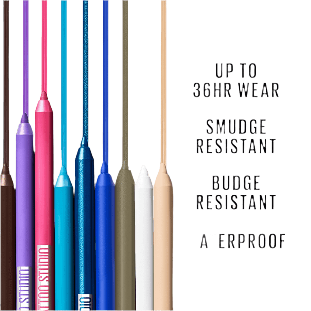 Maybelline New York Tattoostudio Waterproof, Long Wearing, Eyeliner Pencil Makeup, Deep Onyx, 0.04 Ounce - Which Mark