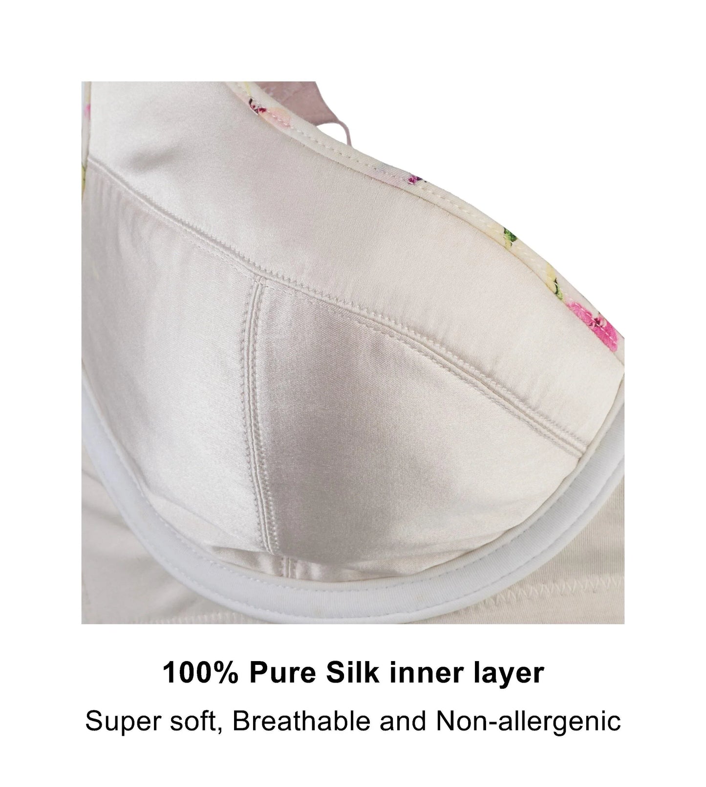 Sunbleached Floral Silk & Organic Cotton Supportive Bra - Which Mark