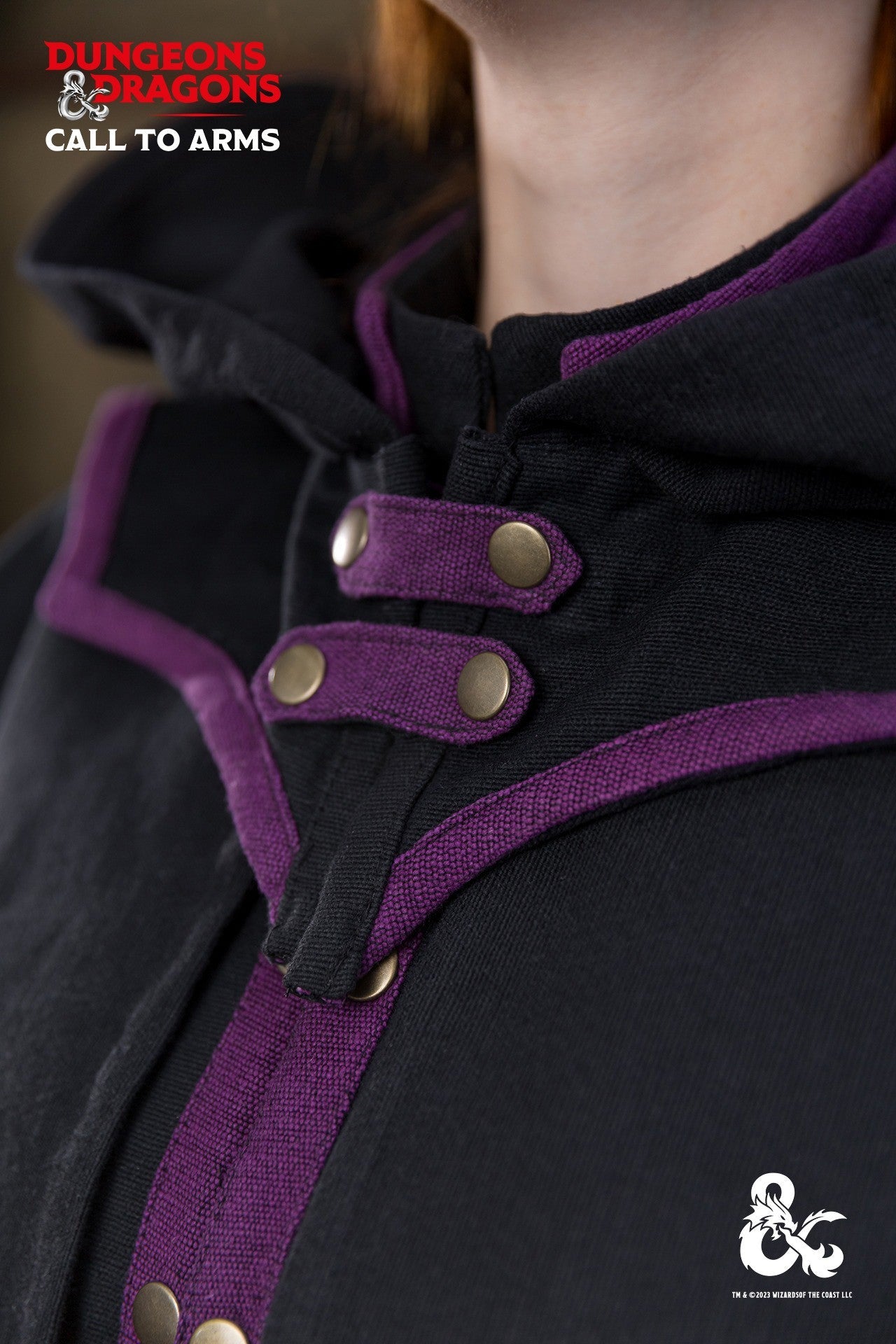 Dungeons & Dragons Warlock Hood Black/Purple - Which Mark