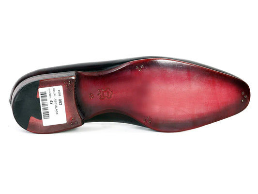 Paul Parkman Men's Loafer Purple & Black Hand-Painted Leather Upper - Which Mark