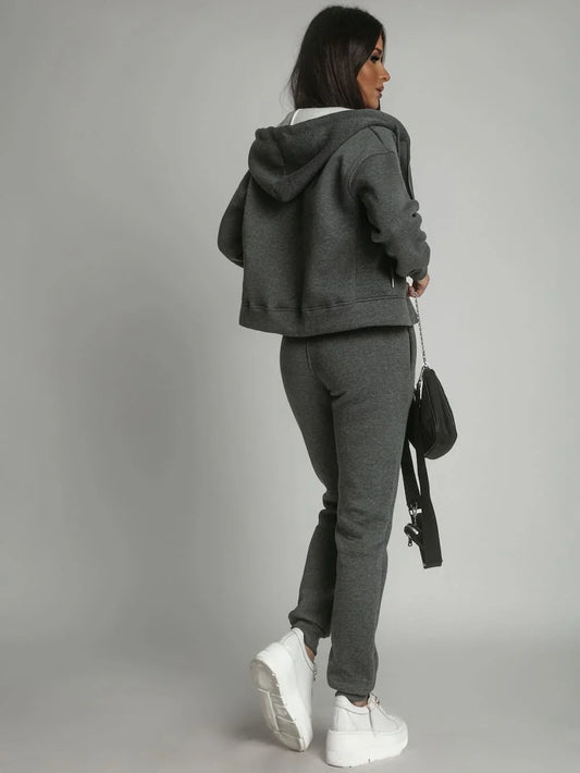 Women's insulated tracksuit set, graphite FI761 - Which Mark