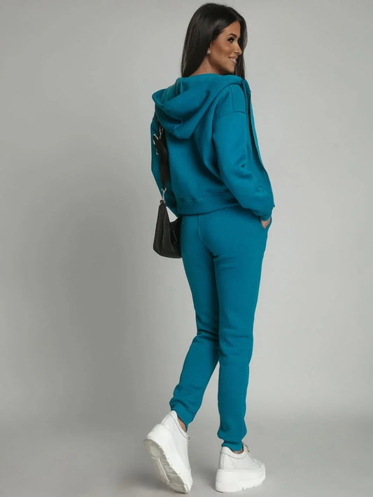 Women's insulated tracksuit set, turquoise FI761 - Which Mark