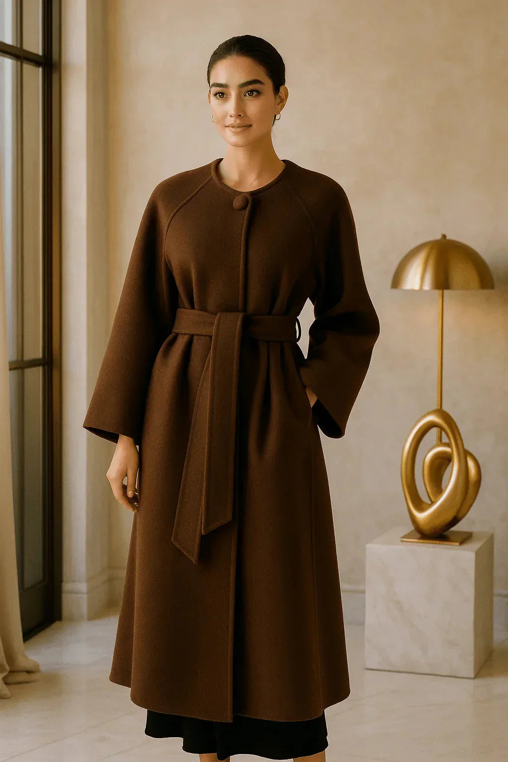 Women's Reversible Cashmere Coat – Elegant & Versatile Winter Style - Which Mark