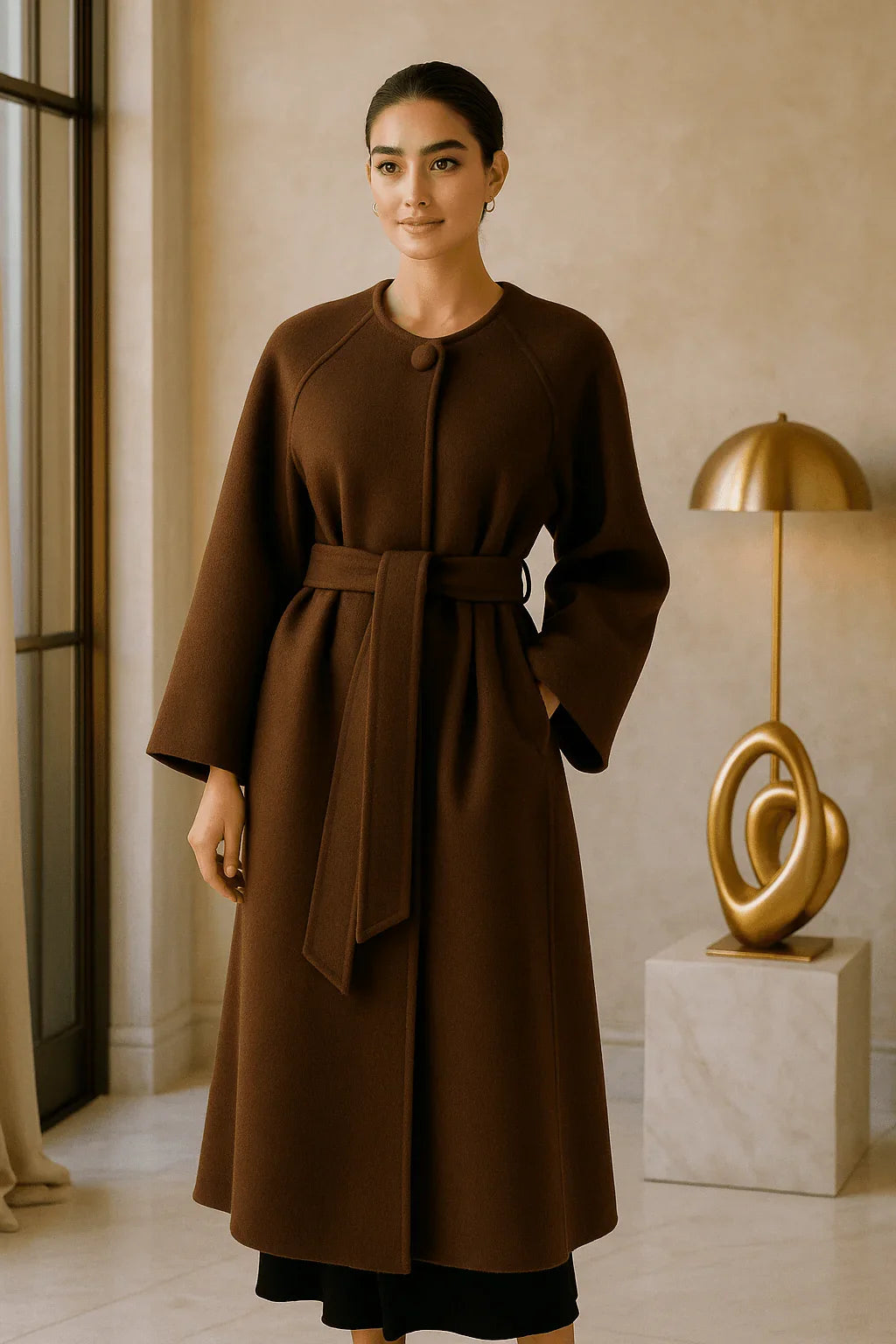 Women's Reversible Cashmere Coat – Elegant & Versatile Winter Style - Which Mark