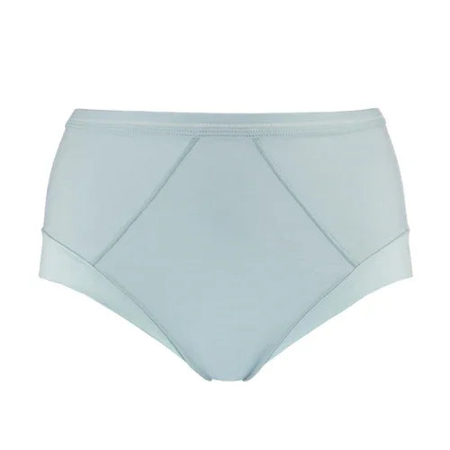 Opal Blue - High Waisted Silk & Organic Cotton Full Brief - Which Mark