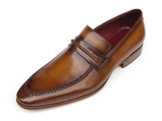 Paul Parkman Men's Loafer Brown Leather Shoes (ID#068-CML) - Which Mark