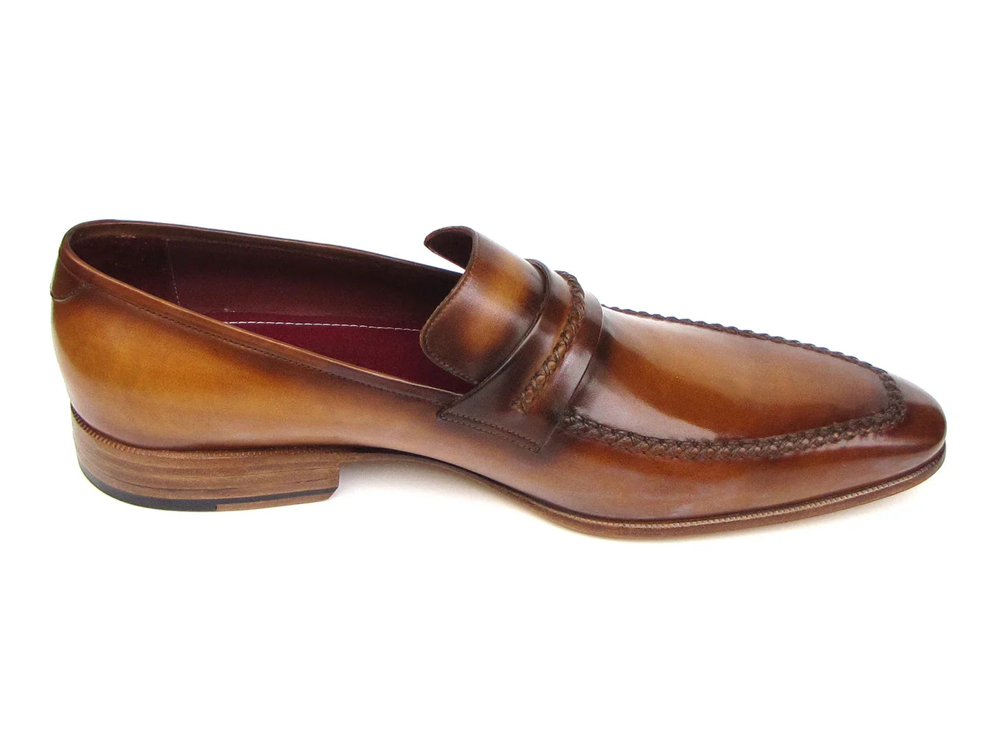 Paul Parkman Men's Loafer Brown Leather Shoes (ID#068-CML) - Which Mark