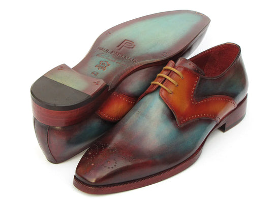 Paul Parkman Men's Multi-color Medallion Toe Derby Shoes (ID#6584-MIX) - Which Mark