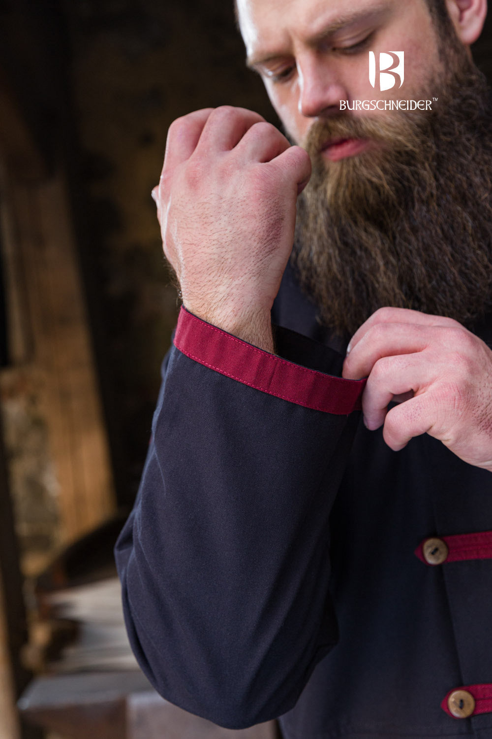 Rus Coat Jakub Black/Bordeaux - Which Mark