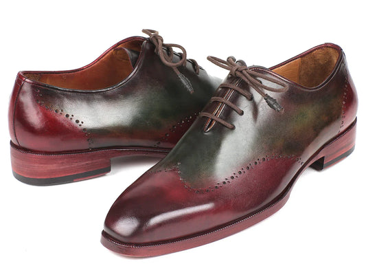 Paul Parkman Bordeaux & Green Wingtip Oxfords (ID#097YL63) - Which Mark