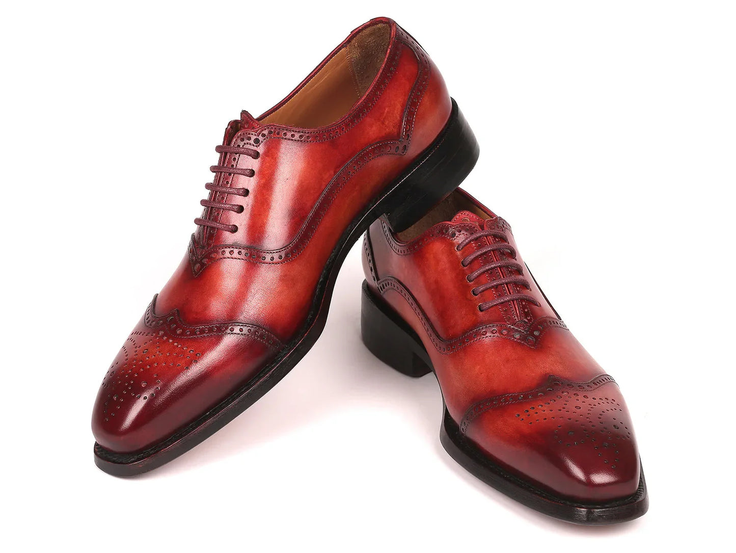 Paul Parkman Men's Goodyear Welted Oxford Shoes Reddish Brown - Which Mark