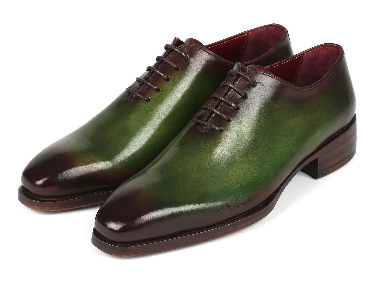 Paul Parkman Goodyear Welted Wholecut Oxfords Green & Bordeaux - Which Mark