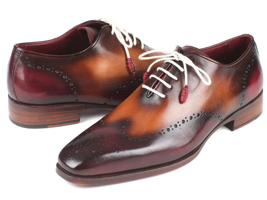 Paul Parkman Bordeaux & Camel Wingtip Oxfords (ID#097BY30) - Which Mark