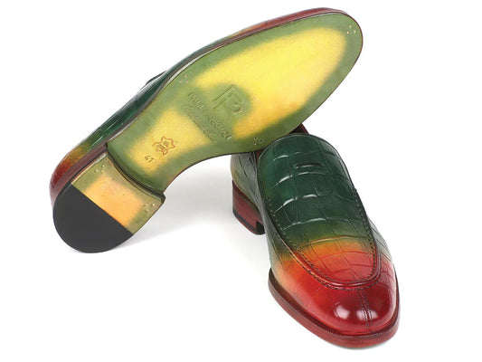 Paul Parkman Crocodile Embossed Calfskin Multicolor Loafer - Which Mark