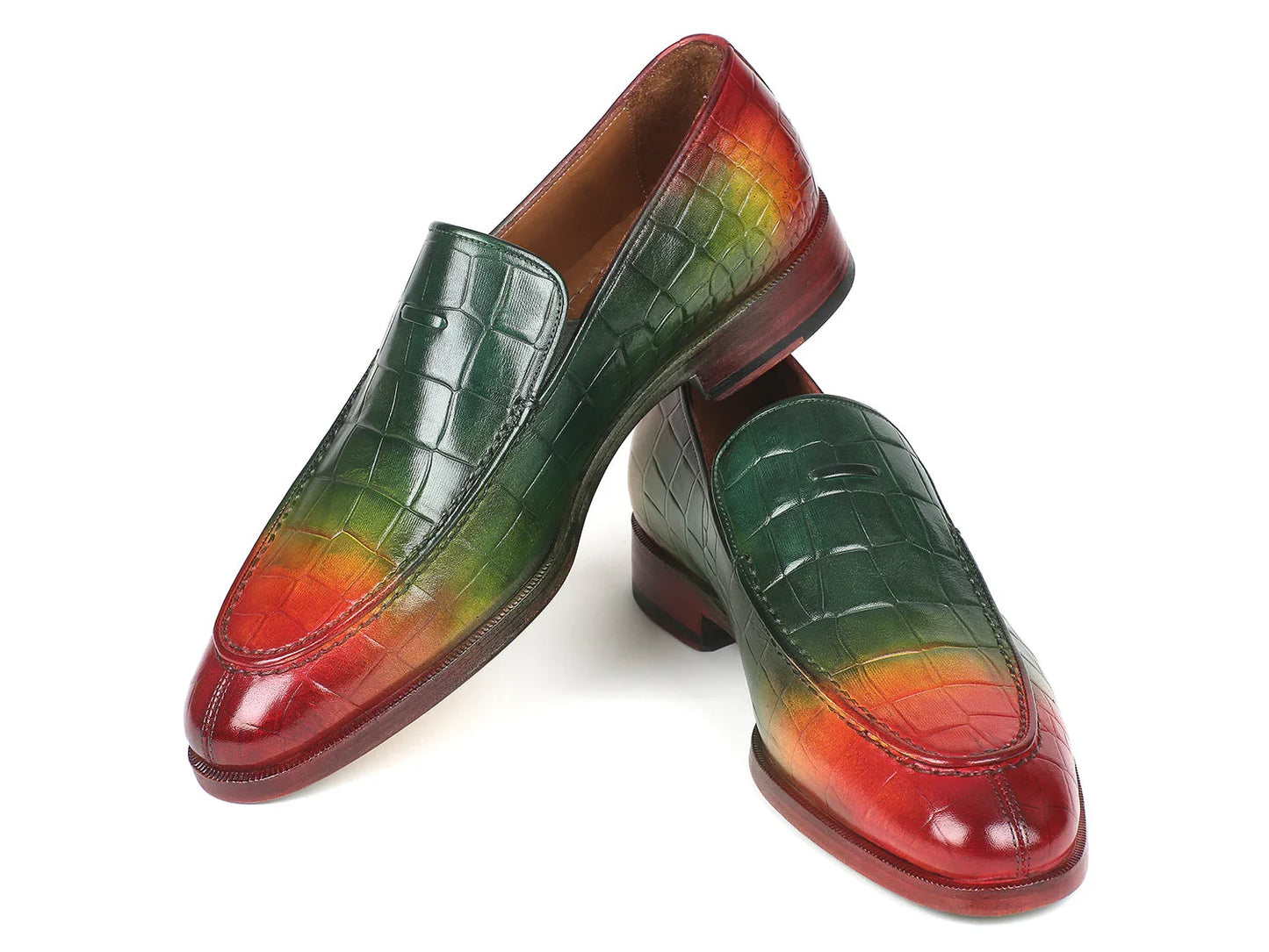 Paul Parkman Crocodile Embossed Calfskin Multicolor Loafer - Which Mark