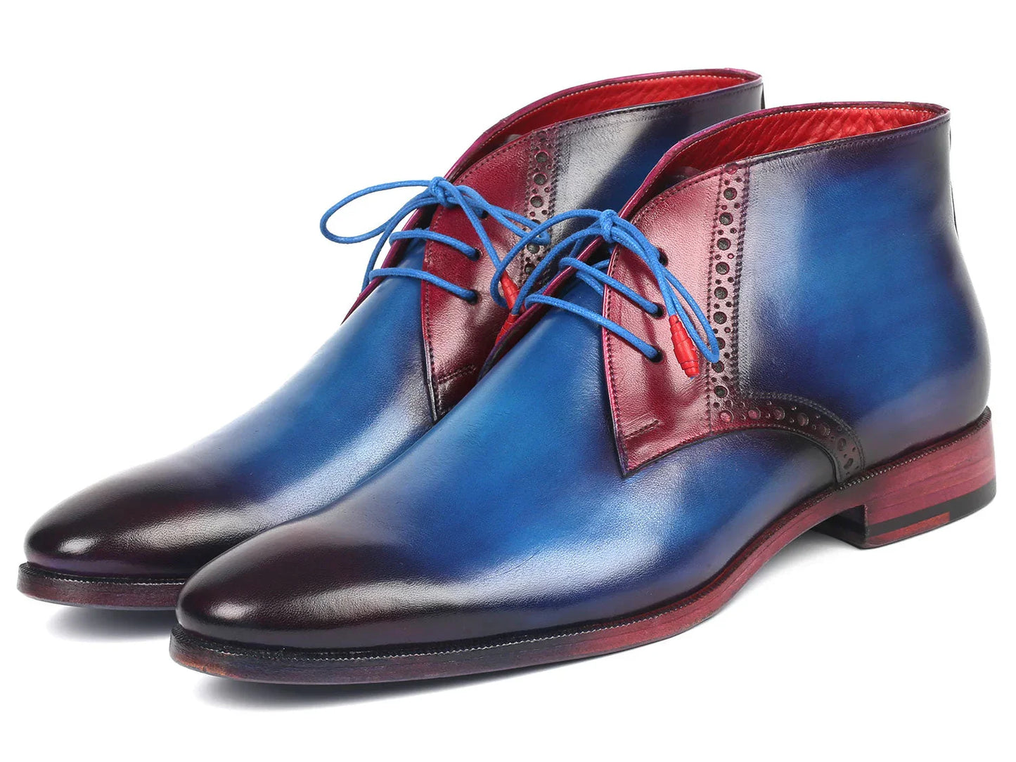 Paul Parkman Men's Chukka Boots Blue & Purple (ID#CK55U7) - Which Mark