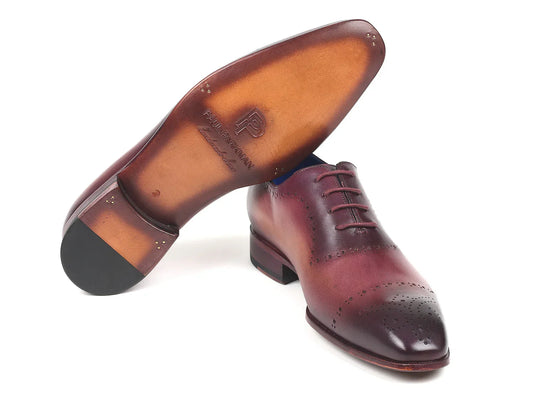 Paul Parkman Burgundy Hand-Painted Classic Brogues (ID#ZLS35BUR) - Which Mark