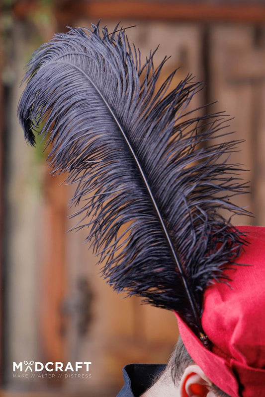 Ostrich Feather 45-50cm Black - Which Mark