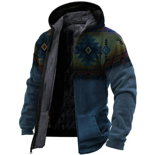 Men's Hooded Printed Sweater - Which Mark
