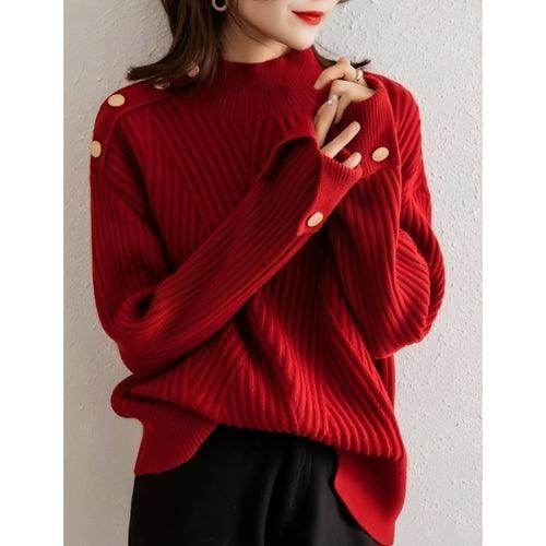 Autumn And Winter - New Half Turtleneck Sweater For Women - Which Mark