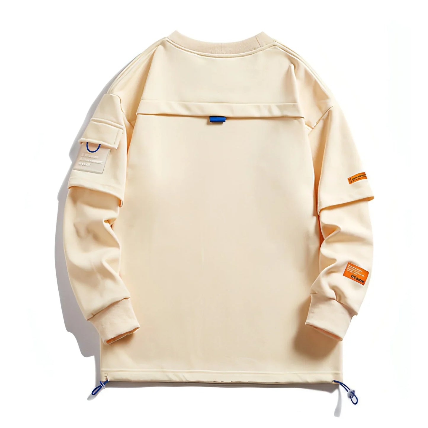 Men's Same Long Sleeve Round Neck Lazy Style Top Undershirt Sweater - Which Mark