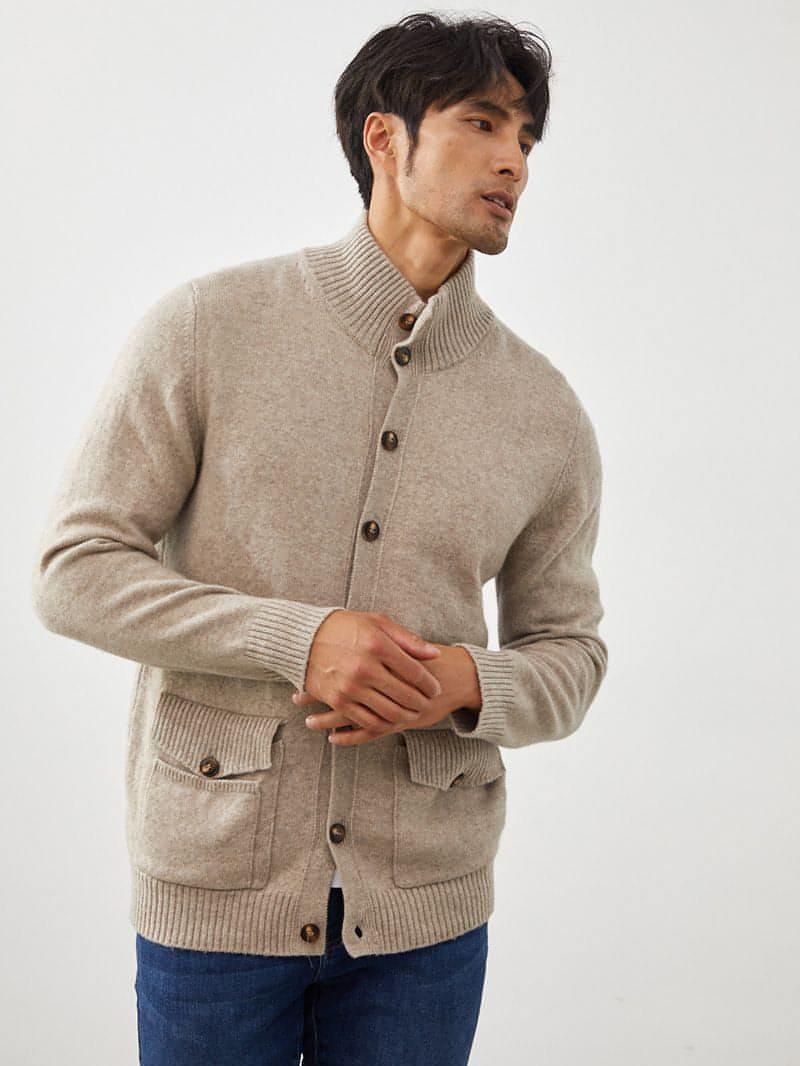 Luxe Knit Cashmere Cardigan for Men - Which Mark