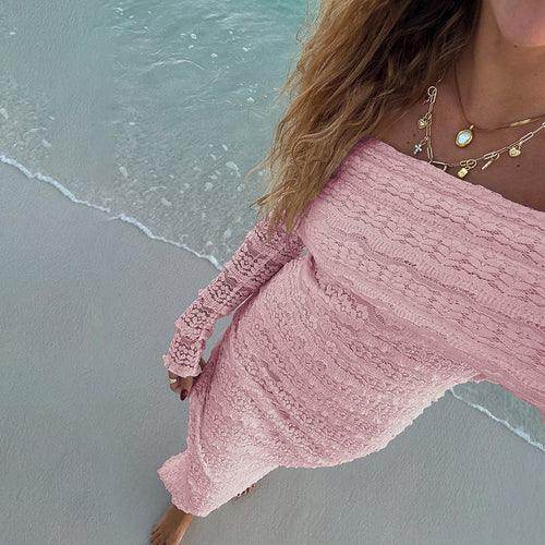 25 Edition – Elegant Off-Shoulder Lace Maxi Dress (Socialite Style) - Which Mark