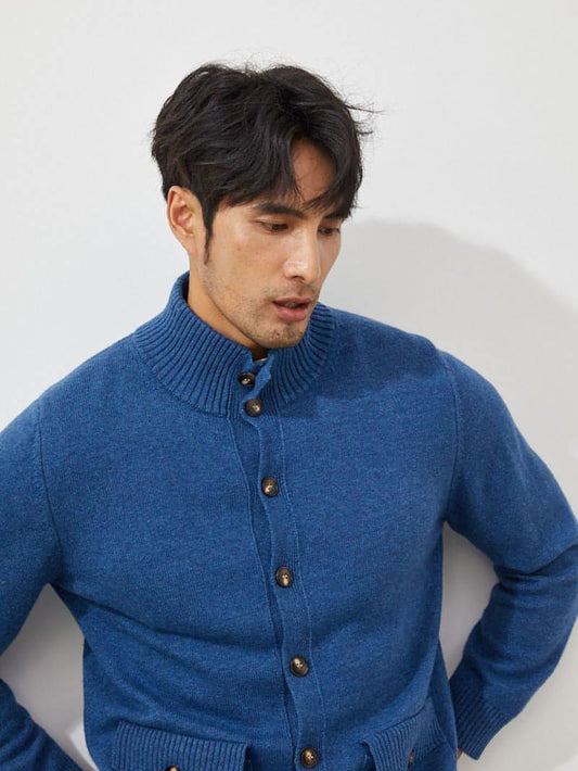 Luxe Knit Cashmere Cardigan for Men - Which Mark