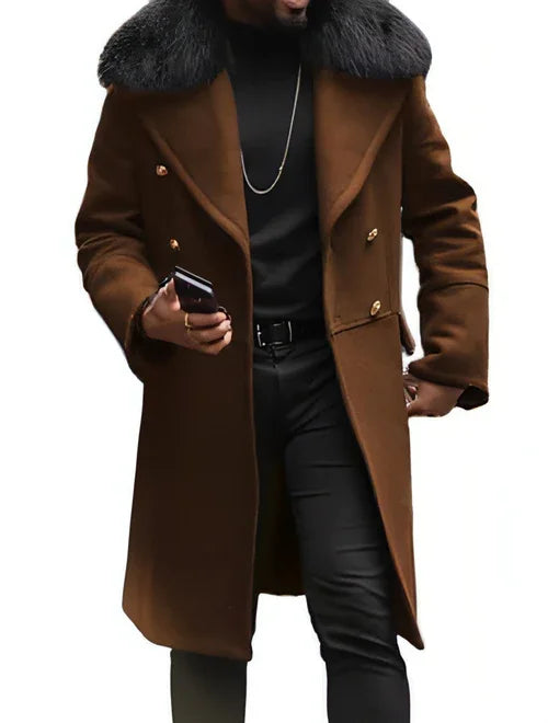Casual Woolen Men's Trench Coat Men - Which Mark