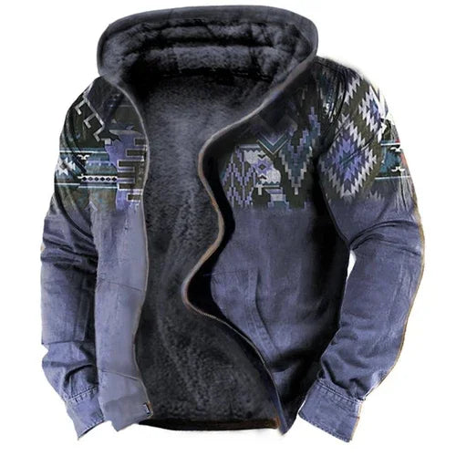 Men's Hooded Printed Sweater - Which Mark