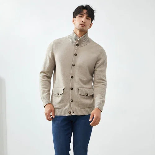 Luxe Knit Cashmere Cardigan for Men - Which Mark