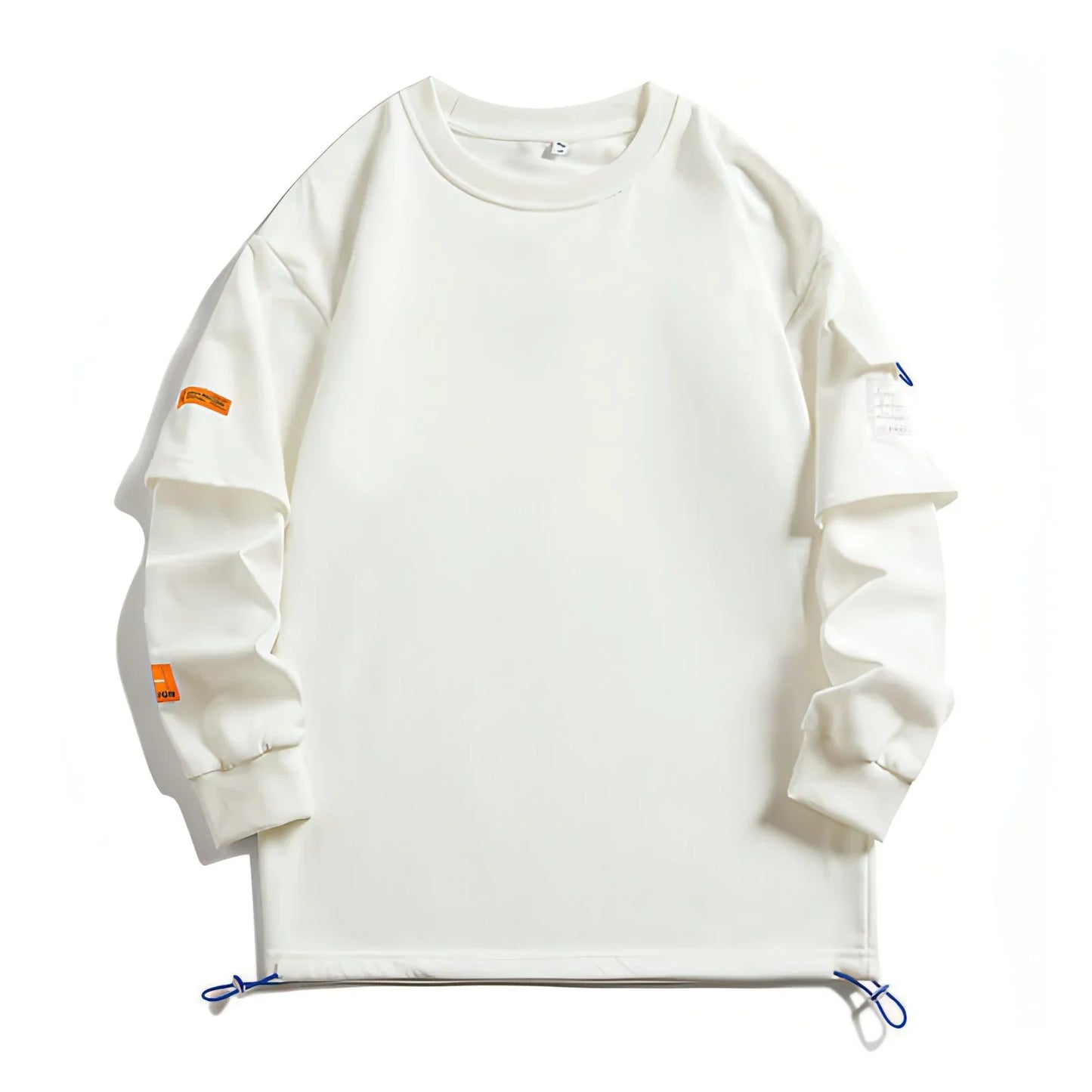 Men's Same Long Sleeve Round Neck Lazy Style Top Undershirt Sweater - Which Mark