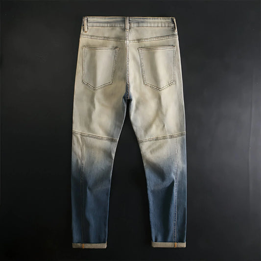 UrbanEase™ Retro Patchwork Motorcycle Jeans Men - Which Mark