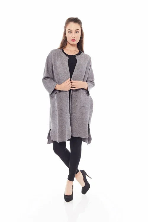 A STYLE UP CARDIGAN IN HAZE GREY - Which Mark